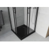 Mexen Rio square shower cabin 90 x 90 cm, frost, black + Flat tray, black - 860-090-090-70-30-4070B