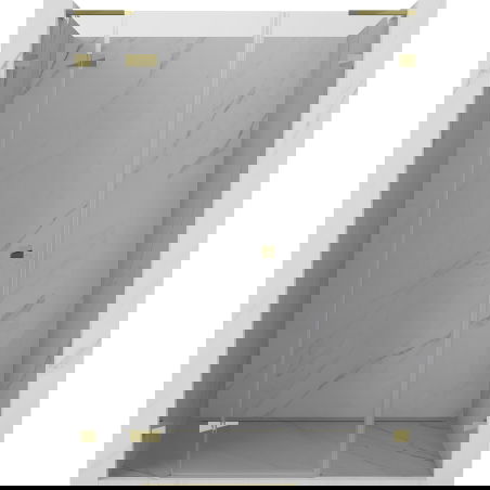 Mexen Lunar L Left-Hinged Shower Door 120 cm, Transparent, Gold - 834SL-120-050-50-00-L