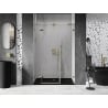 Mexen Lunar L 140 cm Left Hinged Shower Door, Transparent, Gold - 834SL-140-050-50-00-L