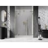 Mexen Lunar L 140 cm Left Hinged Shower Door, Transparent, Gold - 834SL-140-050-50-00-L