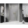 Mexen Lunar left-hinged shower door 150 cm, transparent, brushed gold - 834S-150-050-55-00-L