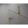 Mexen Lunar left-hinged shower door 150 cm, transparent, brushed gold - 834S-150-050-55-00-L