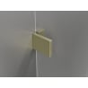 Mexen Lunar left-hinged shower door 150 cm, transparent, brushed gold - 834S-150-050-55-00-L