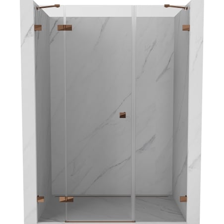 Mexen Lunar shower door swing left 120 cm, transparent, rose gold - 834S-120-050-60-00-L