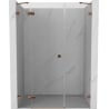 Mexen Lunar 135 cm Left Hinged Shower Door, Transparent, Rose Gold - 834S-135-050-60-00-L