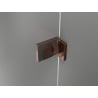 Mexen Lunar 135 cm Left Hinged Shower Door, Transparent, Rose Gold - 834S-135-050-60-00-L