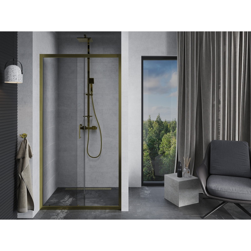Mexen Apia sliding shower doors 95 cm, transparent, gold - 845-095-000-50-00