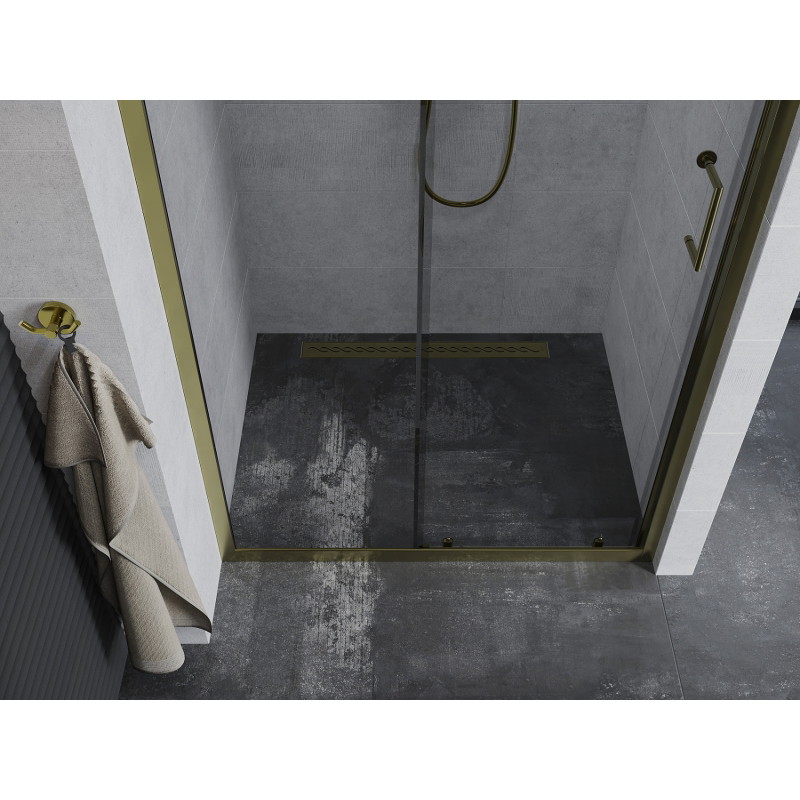 Mexen Apia sliding shower doors 95 cm, transparent, gold - 845-095-000-50-00