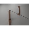 Mexen Lunar shower door left hinged 155 cm, transparent, rose gold - 834S-155-050-60-00-L