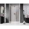 Mexen Lunar left-hinged shower door 160 cm, transparent, pink gold - 834S-160-050-60-00-L