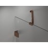 Mexen Lunar left-hinged shower door 160 cm, transparent, pink gold - 834S-160-050-60-00-L
