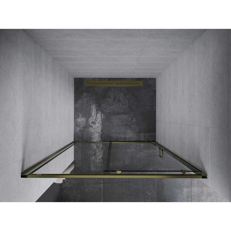 Mexen Apia sliding shower doors 95 cm, transparent, gold - 845-095-000-50-00