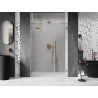Mexen Lunar shower door left hinged 135 cm, transparent, brushed copper - 834S-135-050-65-00-L