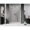 Mexen Lunar shower door left hinged 135 cm, transparent, brushed copper - 834S-135-050-65-00-L