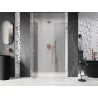 Mexen Lunar left-hinged shower door 140 cm, transparent, brushed copper - 834S-140-050-65-00-L