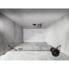 Mexen Lunar shower door hinged left 145 cm, transparent, brushed copper - 834S-145-050-65-00-L