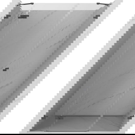 Mexen Lunar left-hinged shower doors 135 cm, transparent, brushed gun gray - 834S-135-050-66-00-L