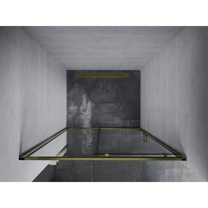 Mexen Apia sliding shower doors 115 cm, transparent, gold - 845-115-000-50-00