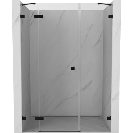 Mexen Lunar Left Folding Shower Door 155 cm, Transparent, Black - 834S-155-050-70-00-L