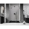 Mexen Lunar Left Folding Shower Door 155 cm, Transparent, Black - 834S-155-050-70-00-L