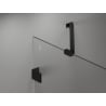 Mexen Lunar Left Folding Shower Door 155 cm, Transparent, Black - 834S-155-050-70-00-L