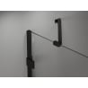 Mexen Lunar left pivot shower door 160 cm, transparent, black - 834S-160-050-70-00-L