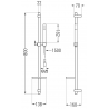 Mexen DQ70 sliding shower set, brushed gun gray - 785704581-66