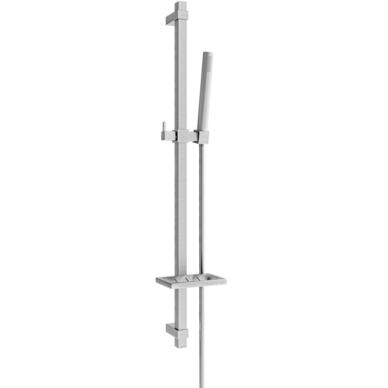 Mexen DQ70 sliding shower set, brushed gun gray - 785704581-66