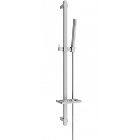 Mexen DQ70 sliding shower set, brushed gun gray - 785704581-66