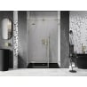 Mexen Lunar L left hinge shower door 125 cm, transparent, brushed gold - 834SL-125-050-55-00-L