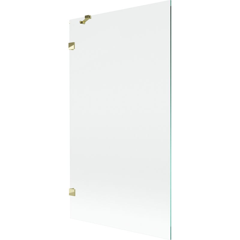 Mexen Lunar Shower Screen 1-Panel 100 x 150 cm, Transparent, Gold - 897-100-000-50-00