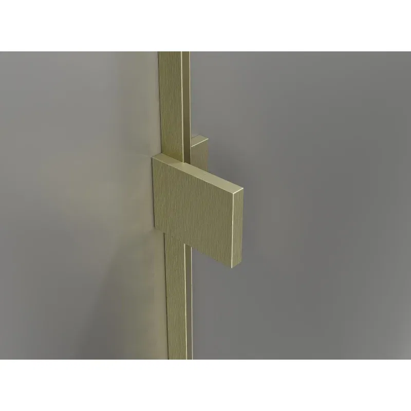 Mexen Lunar 1-panel bath screen 90 x 150 cm, transparent, brushed gold - 897-090-000-55-00