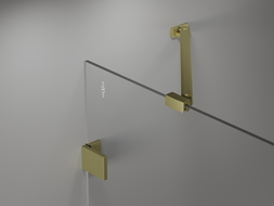 Mexen Lunar shower screen 1-wing 100 x 150 cm, transparent, gold brushed - 897-100-000-55-00