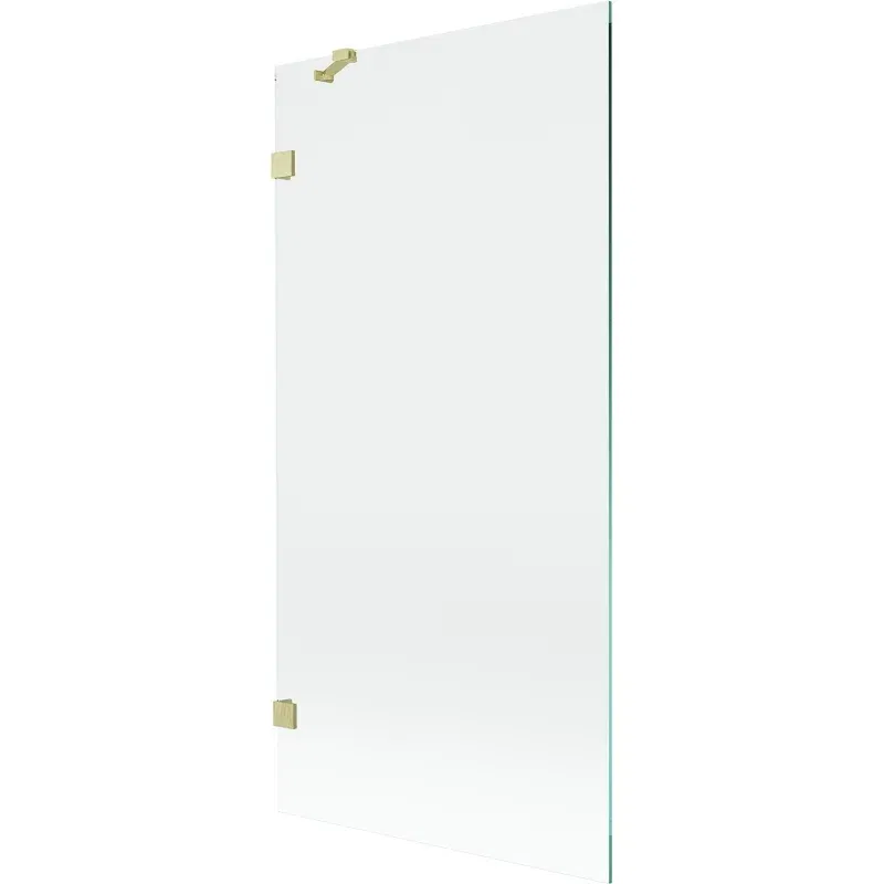 Mexen Lunar 1-panel bath screen 90 x 150 cm, transparent, brushed gold - 897-090-000-55-00