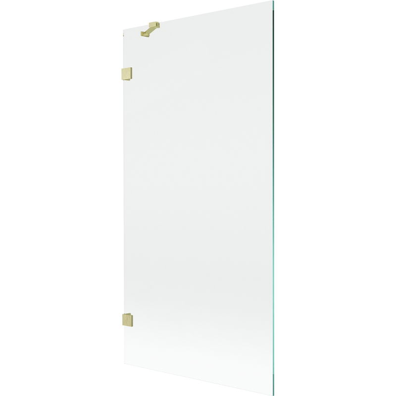 Mexen Lunar shower screen 1-wing 90 x 150 cm, transparent, brushed gold - 897-090-000-55-00