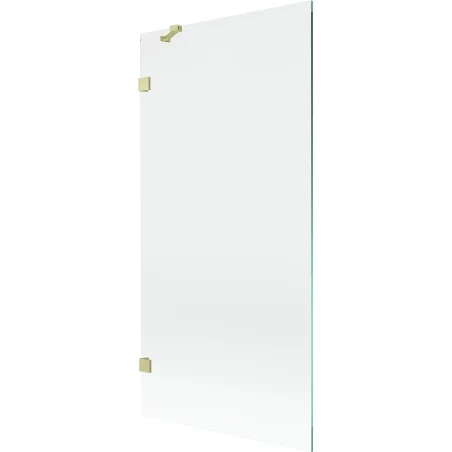 Mexen Lunar 1-panel bath screen 90 x 150 cm, transparent, brushed gold - 897-090-000-55-00