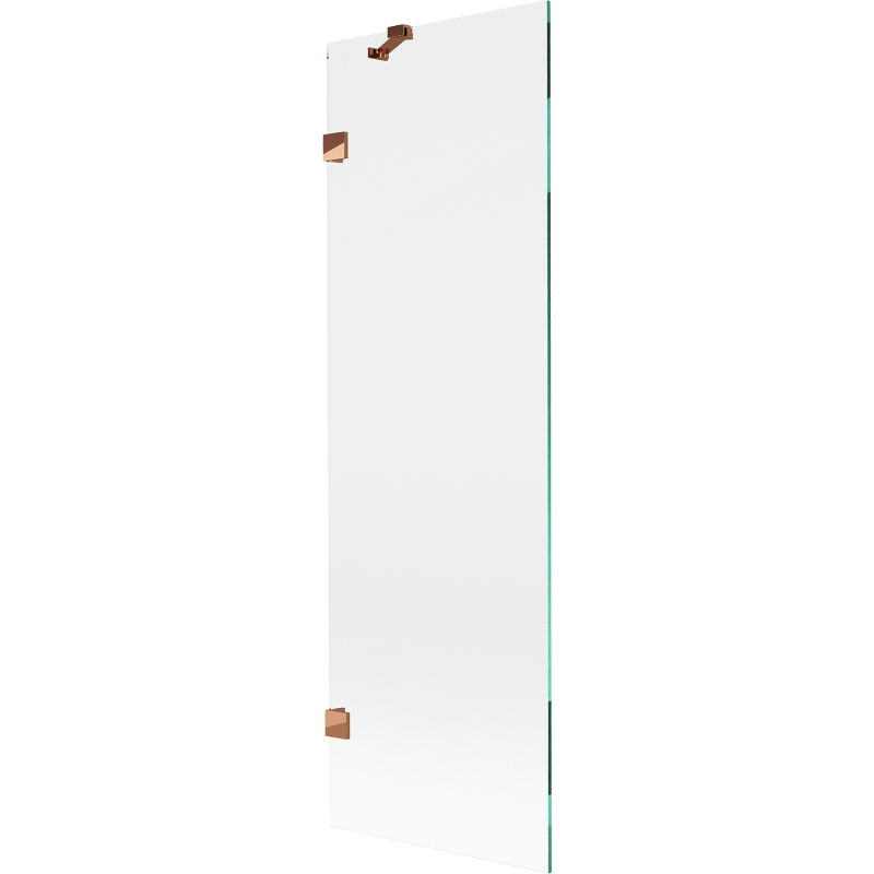 Mexen Lunar 1-wing Bath Screen 60 x 150 cm, Transparent, Rose Gold - 897-060-000-60-00