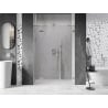Mexen Lunar left side hinged shower door 155 cm, transparent, brushed nickel - 834S-155-050-97-00-L