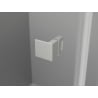 Mexen Lunar left side hinged shower door 155 cm, transparent, brushed nickel - 834S-155-050-97-00-L