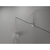 Mexen Lunar left side hinged shower door 155 cm, transparent, brushed nickel - 834S-155-050-97-00-L