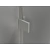 Mexen Lunar left side hinged shower door 155 cm, transparent, brushed nickel - 834S-155-050-97-00-L