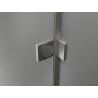 Mexen Lunar left side hinged shower door 155 cm, transparent, brushed nickel - 834S-155-050-97-00-L