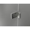 Mexen Lunar left side hinged shower door 155 cm, transparent, brushed nickel - 834S-155-050-97-00-L