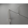 Mexen Lunar left side hinged shower door 155 cm, transparent, brushed nickel - 834S-155-050-97-00-L