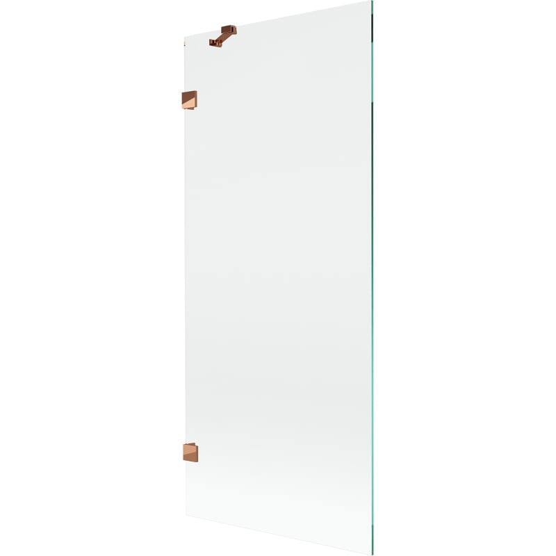Mexen Lunar 1-wing 80 x 150 cm Bath Screen, Transparent, Rose Gold - 897-080-000-60-00