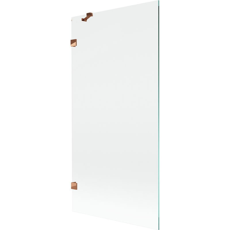 Mexen Lunar bath screen 1-leaf 90 x 150 cm, transparent, rose gold - 897-090-000-60-00
