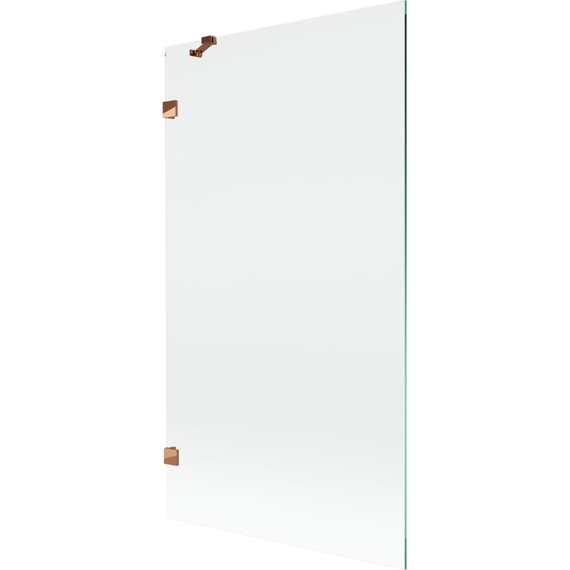 Mexen Lunar 1-winged bath screen 100 x 150 cm, transparent, rose gold - 897-100-000-60-00