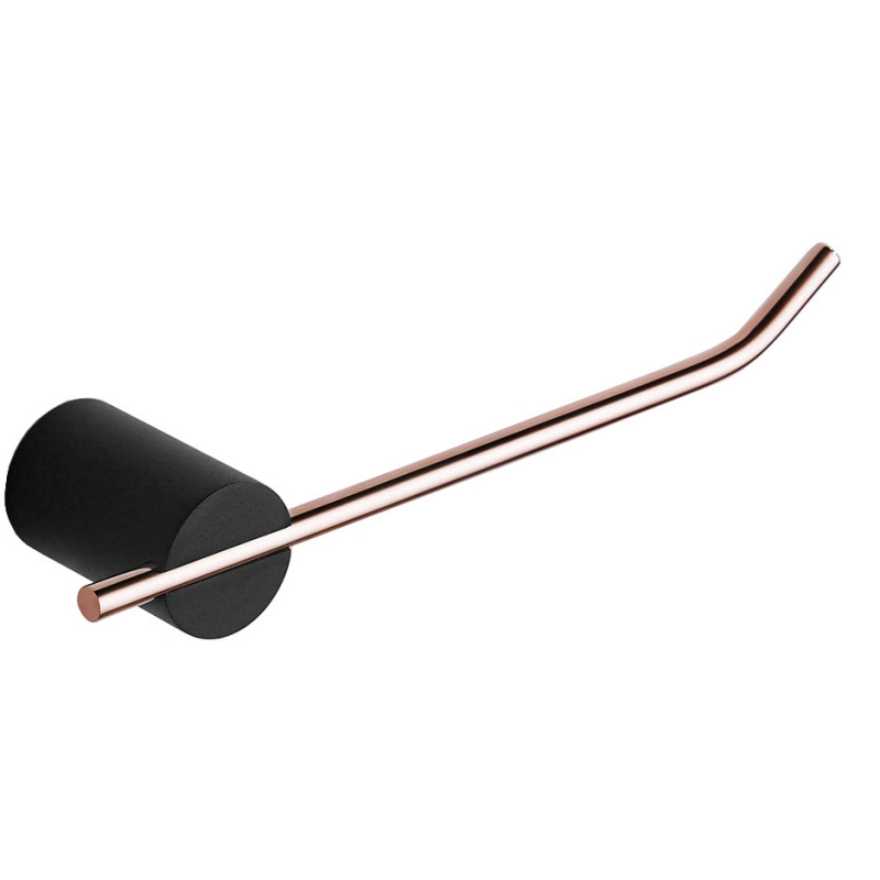 Mexen Aron toilet paper holder, black/pink gold - 7088133-67