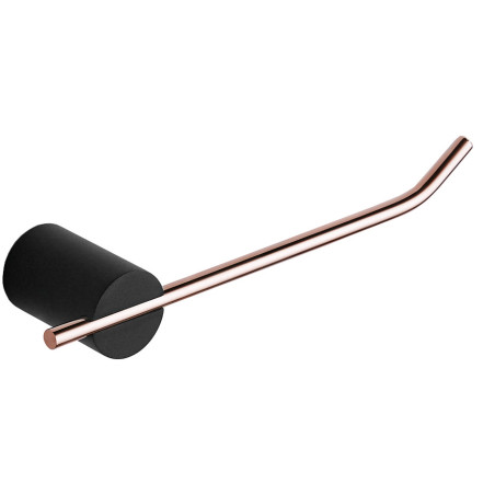 Mexen Aron toilet paper holder, black/pink gold - 7088133-67