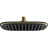 Mexen D-49 rain shower head 25x19 cm, black/gold - 79749-75